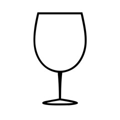 wine glass empty glyph flat vector icon