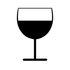 wine glass empty glyph flat vector icon