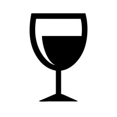 wine glass empty glyph flat vector icon