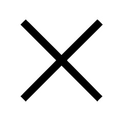 Obraz premium x glyph flat vector icon