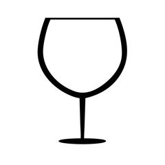 wine glass empty glyph  flat vector icon
