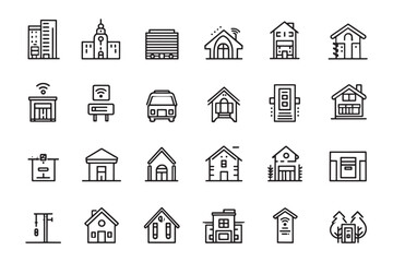 Fototapeta premium Smart lock minimalist 2D line art