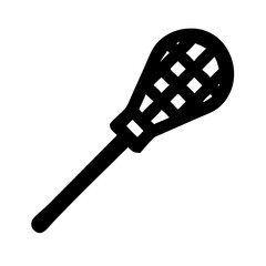 lacrosse stick glyph  flat vector icon