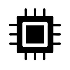 chip icon flat vector icon