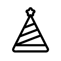 party hat icon  flat vector icon