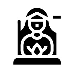 pooja icon flat vector icon