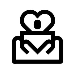 charity icon  flat vector icon