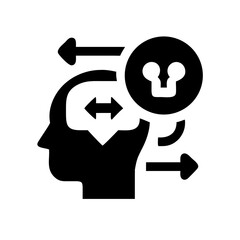thought leadership icon  flat vector icon