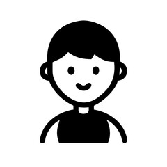 boy icon  flat vector icon