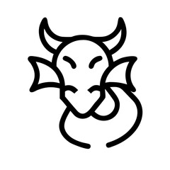 dragon icon  flat vector icon