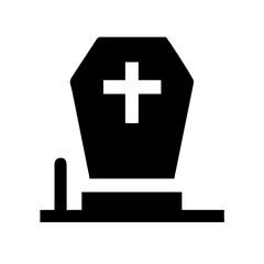 Fototapeta premium tomb icon flat vector icon