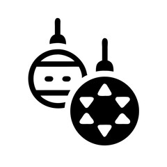 christmas decoration icon  flat vector icon