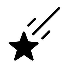falling star icon  flat vector icon