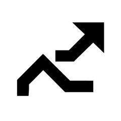 zigzag icon  flat vector icon