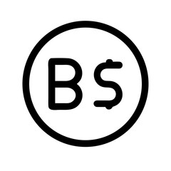 brunei currency glyph icon flat vector icon