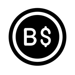 boliviano currency glyph icon flat vector icon