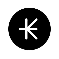 Obraz premium kip currency glyph icon flat vector icon