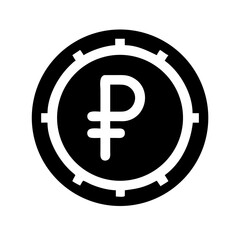 peru currency glyph icon flat vector icon