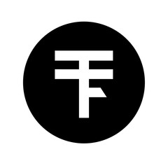 tughrik currency glyph icon flat vector icon