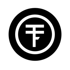 tugrik currency glyph icon  flat vector icon