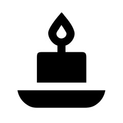 candle icon flat vector icon