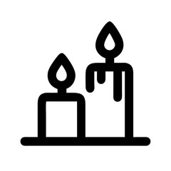 candle icon flat vector icon
