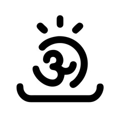 om icon  flat vector icon