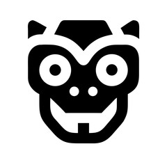 barong mask icon  flat vector icon