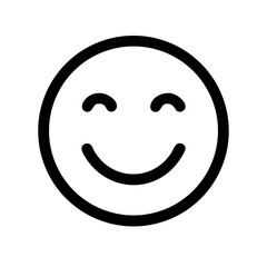 Fototapeta premium happy emoji glyph icon ( ) flat vector icon