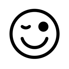 happy face emoji glyph icon flat vector icon
