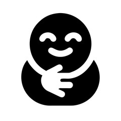 hug  emoji glyph icon flat vector icon