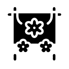 sakura festival icon  flat vector icon