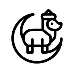 eid al adha icon  flat vector icon