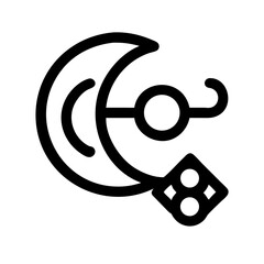 moon festival icon  flat vector icon