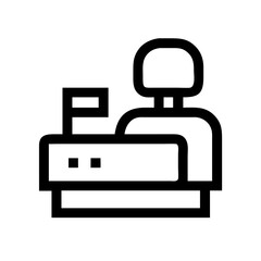 cashier icon flat vector icon