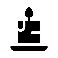 candle icon  flat vector icon