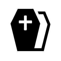 Obraz premium coffin icon flat vector icon