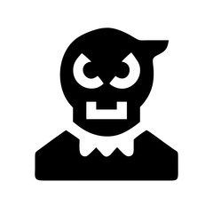 scary icon  flat vector icon