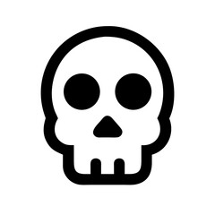 skull icon  flat vector icon