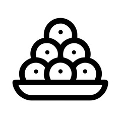 ladoo icon  flat vector icon