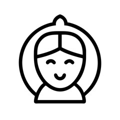 indian icon flat vector icon