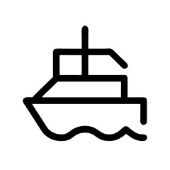 yatch icon  flat vector icon
