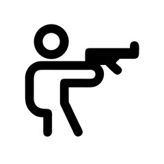 shooter icon  flat vector icon