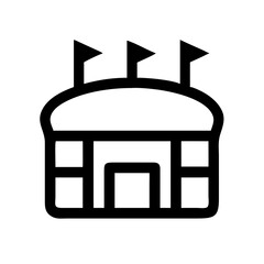 stadium icon  flat vector icon