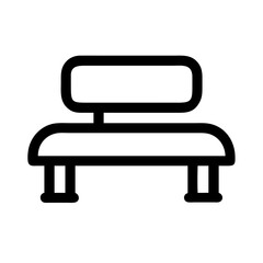 bench icon  flat vector icon