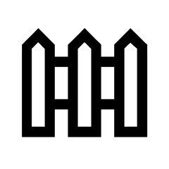 fence icon  flat vector icon