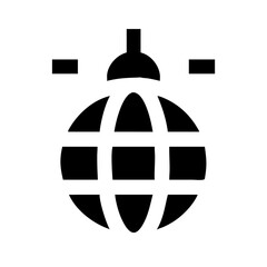 disco ball icon  flat vector icon