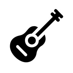 acoustic guitar icon  flat vector icon