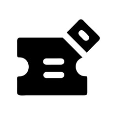ticket icon  flat vector icon