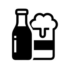 beer icon flat vector icon